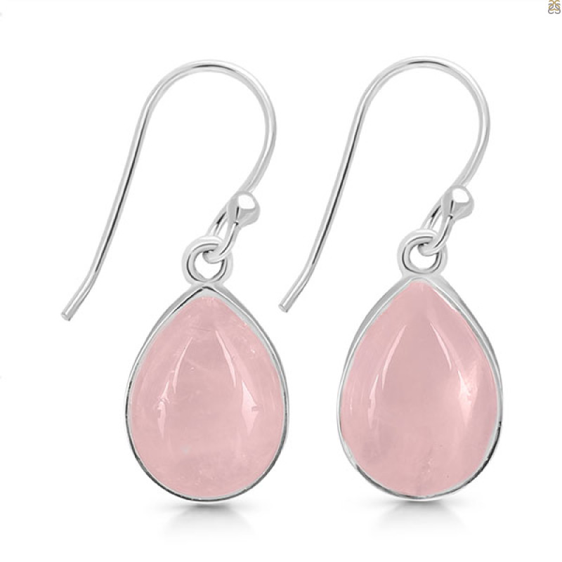 Rose Quartz Earring-E RSQ-3-121