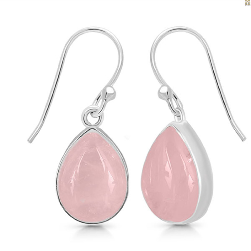 Rose Quartz Earring-E RSQ-3-121