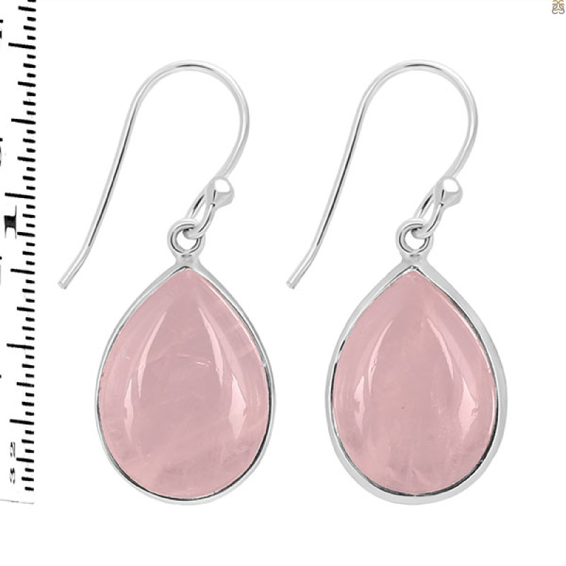 Rose Quartz Earring-E RSQ-3-125