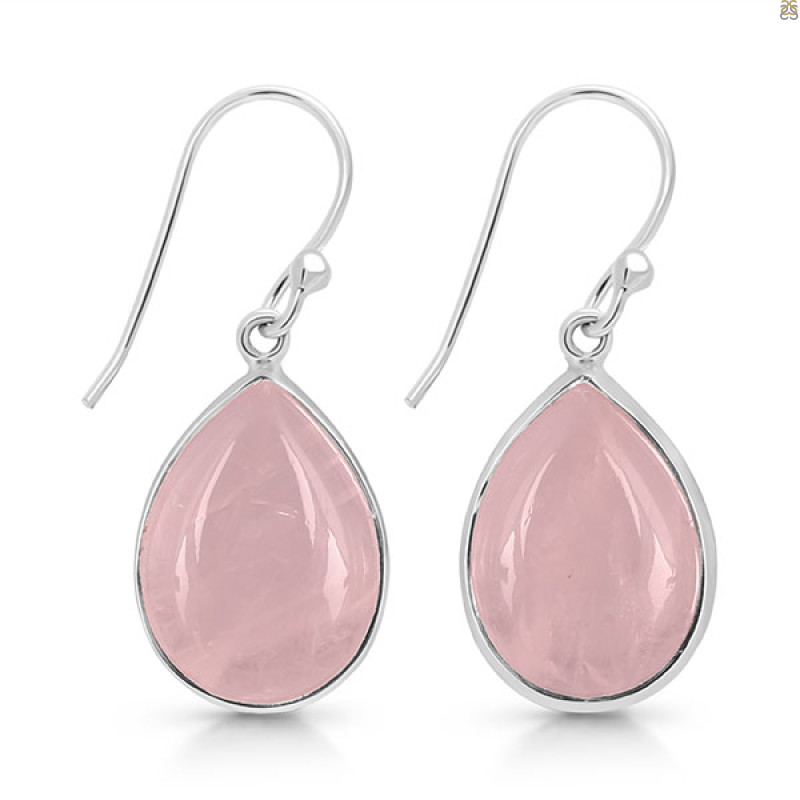 Rose Quartz Earring-E RSQ-3-125