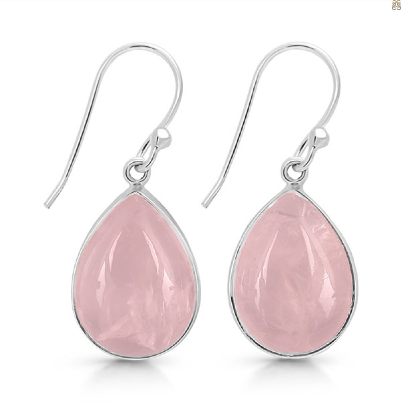 Rose Quartz Earring-E RSQ-3-126
