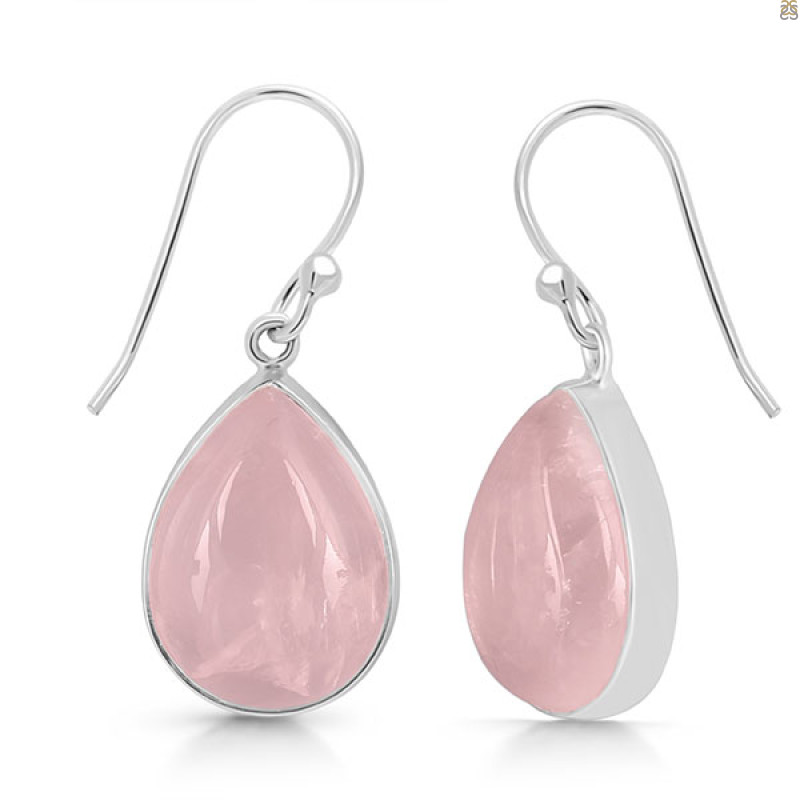 Rose Quartz Earring-E RSQ-3-126