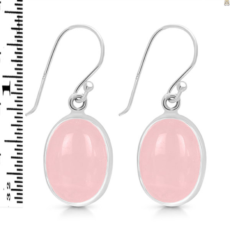 Rose Quartz Earring-E RSQ-3-127