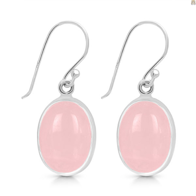 Rose Quartz Earring-E RSQ-3-127