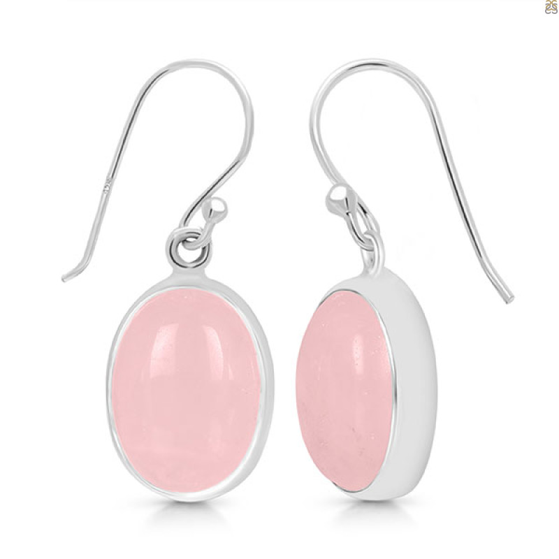 Rose Quartz Earring-E RSQ-3-127