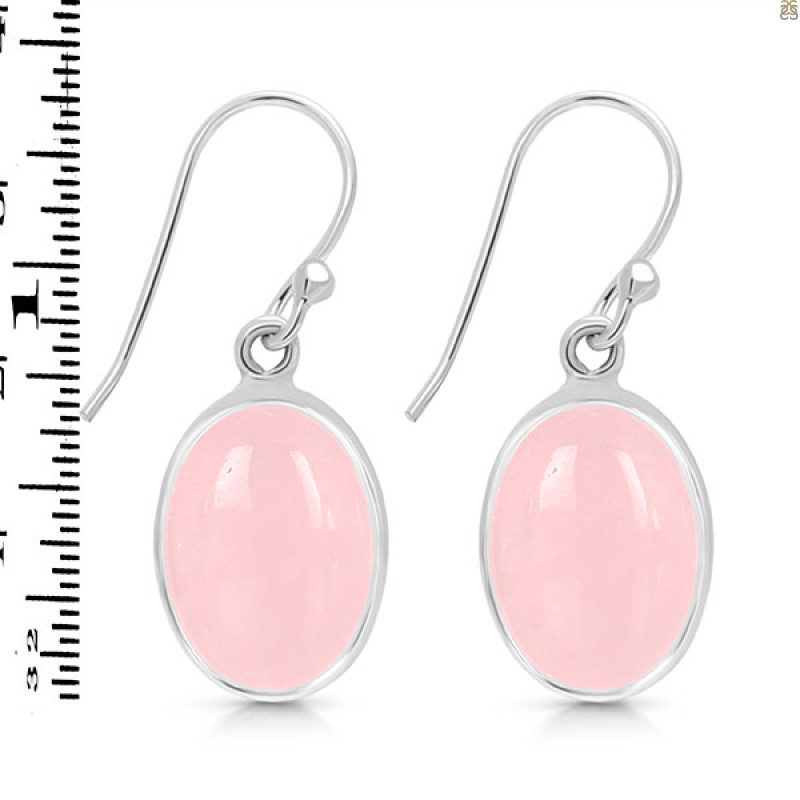 Rose Quartz Earring-E RSQ-3-129