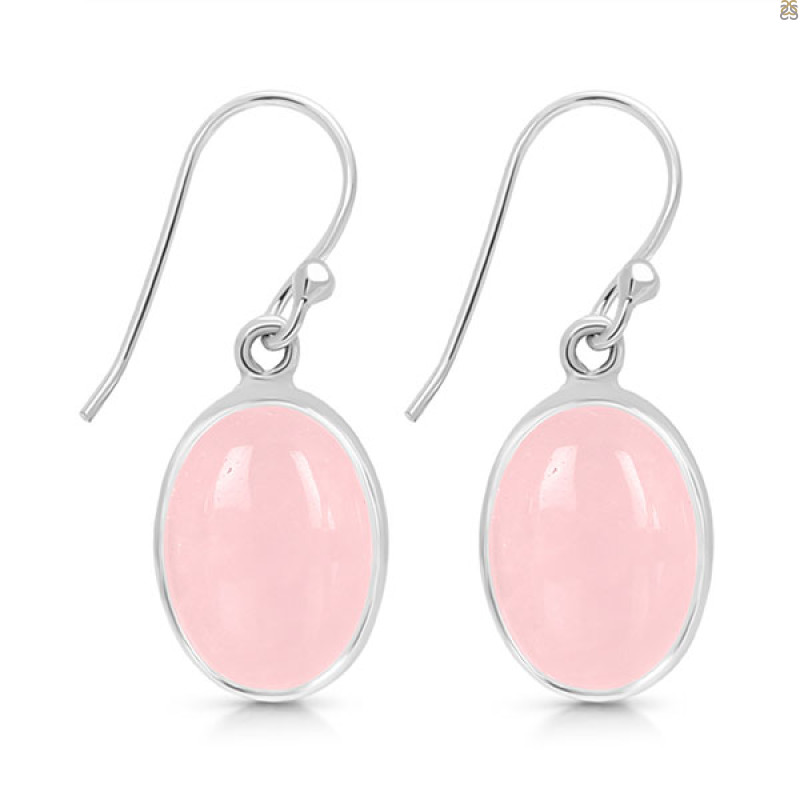 Rose Quartz Earring-E RSQ-3-129