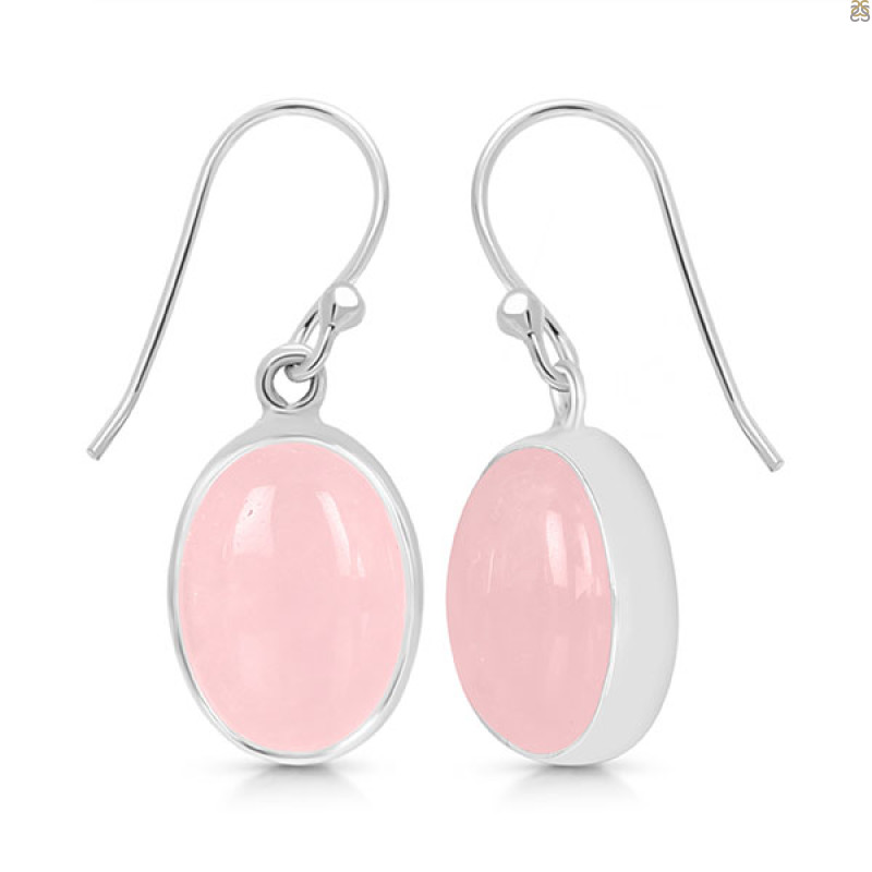 Rose Quartz Earring-E RSQ-3-129