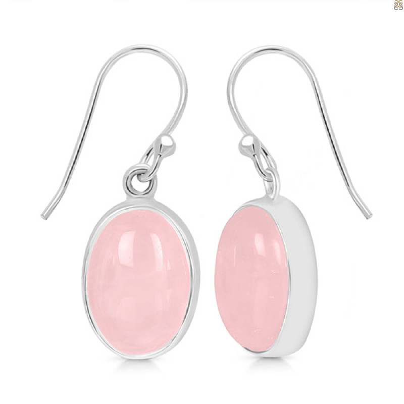 Rose Quartz Earring-E RSQ-3-130