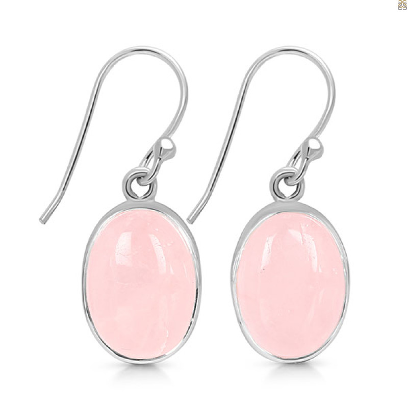 Rose Quartz Earring-E RSQ-3-136