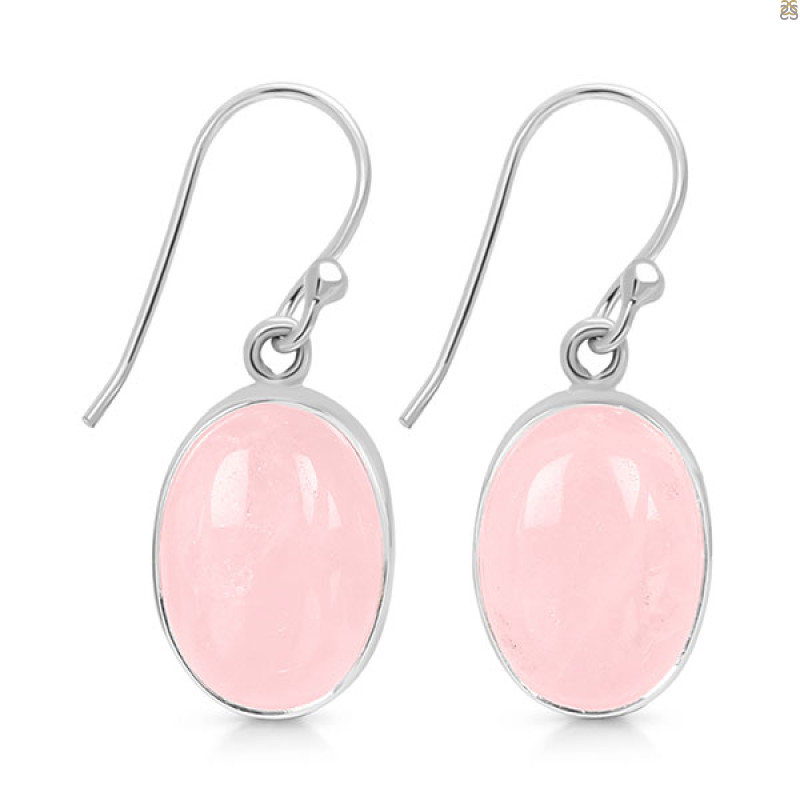 Rose Quartz Earring-E RSQ-3-140