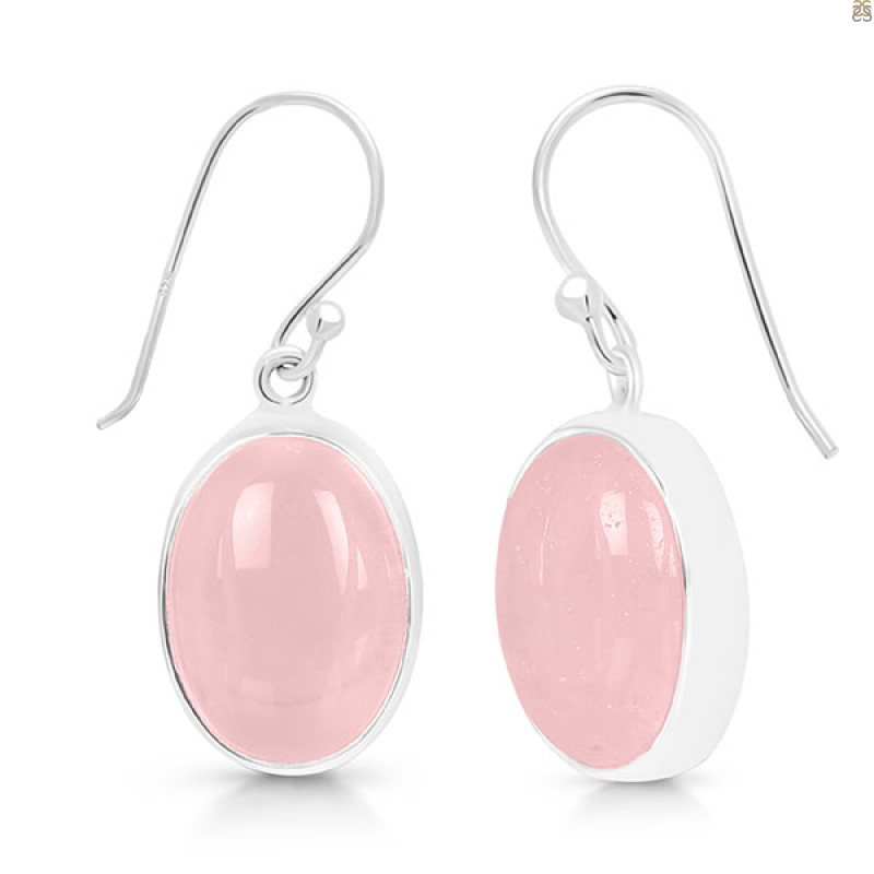 Rose Quartz Earring-E RSQ-3-144