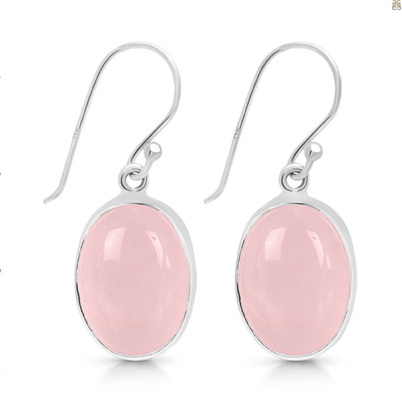 Rose Quartz Earring-E RSQ-3-145