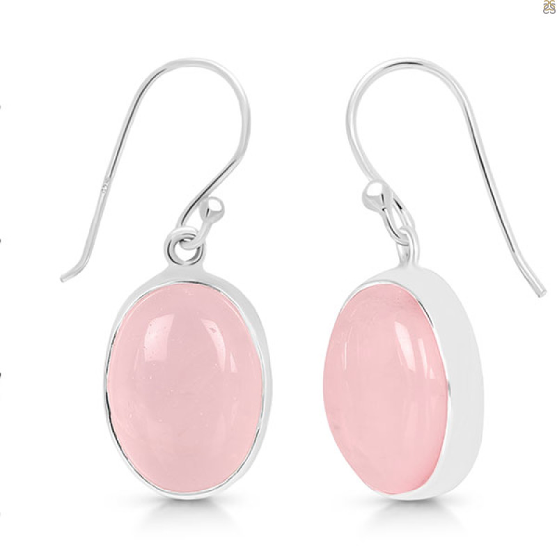 Rose Quartz Earring-E RSQ-3-145
