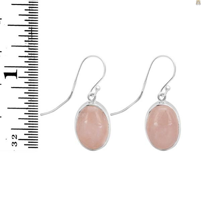 Rose Quartz Earring-E RSQ-3-34