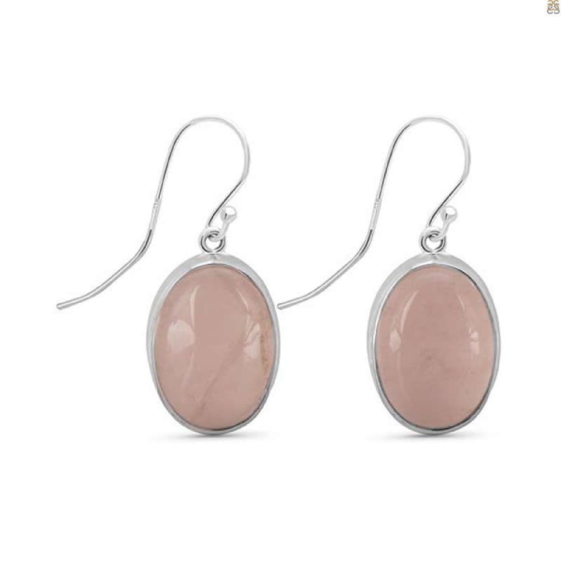 Rose Quartz Earring-E RSQ-3-49