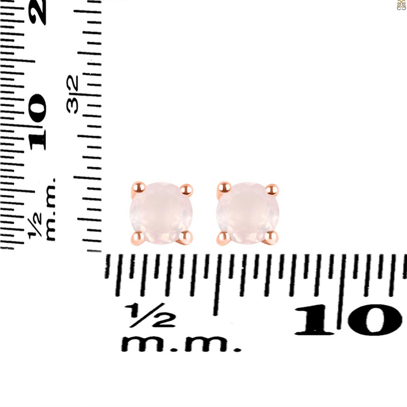 Rose Quartz Stud Earring RSQ-RDE-1321.