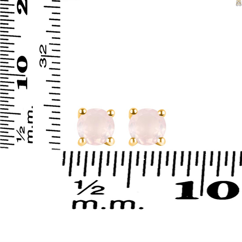 Rose Quartz Stud Earring RSQ-RDE-1321.