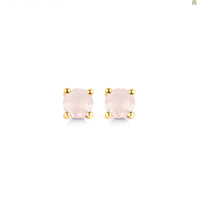 Rose Quartz Stud Earring RSQ-RDE-1321.