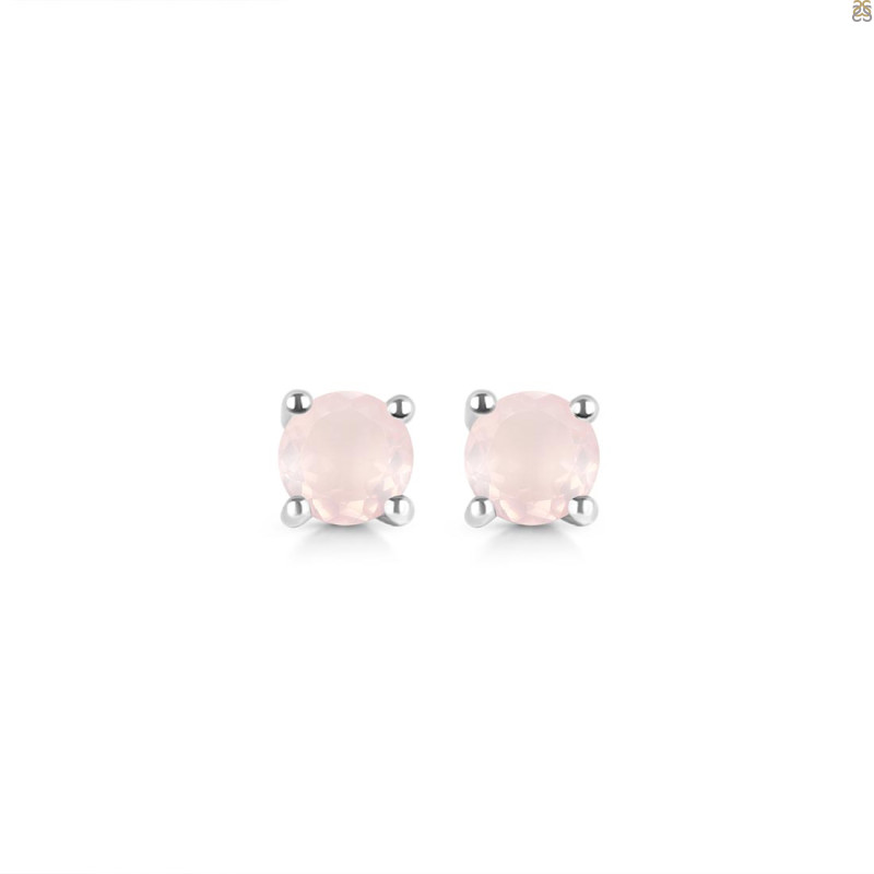 Rose Quartz Stud Earring RSQ-RDE-1321.