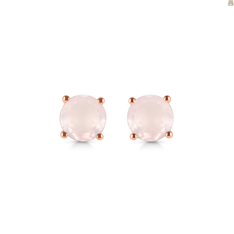 Rose Quartz Stud Earring RSQ-RDE-1353.