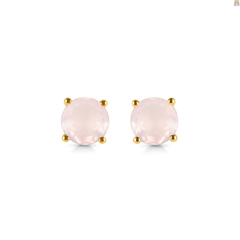 Rose Quartz Stud Earring RSQ-RDE-1353.