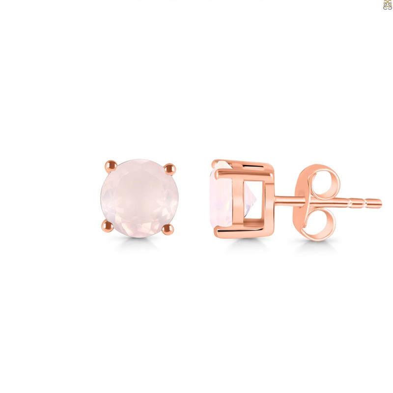 Rose Quartz Stud Earring RSQ-RDE-1353.