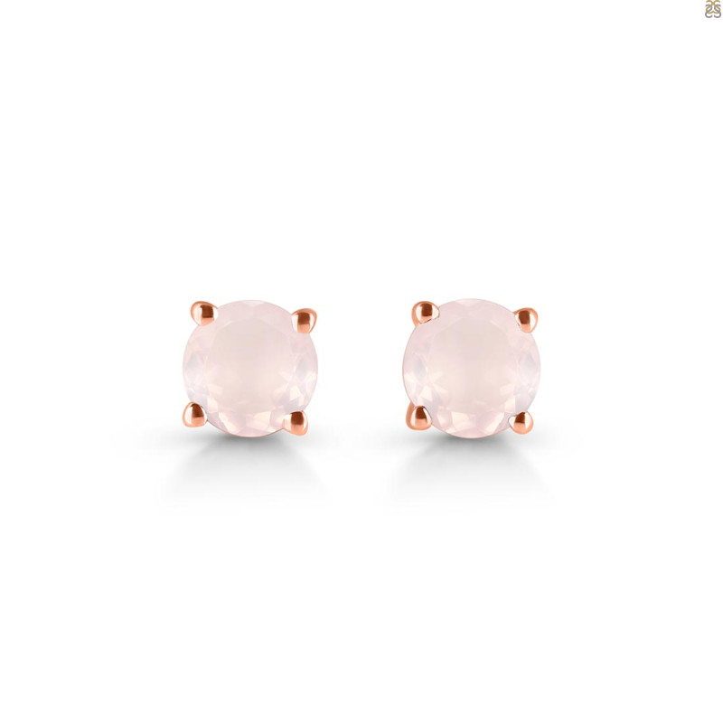 Rose Quartz Stud Earring RSQ-RDE-1435.