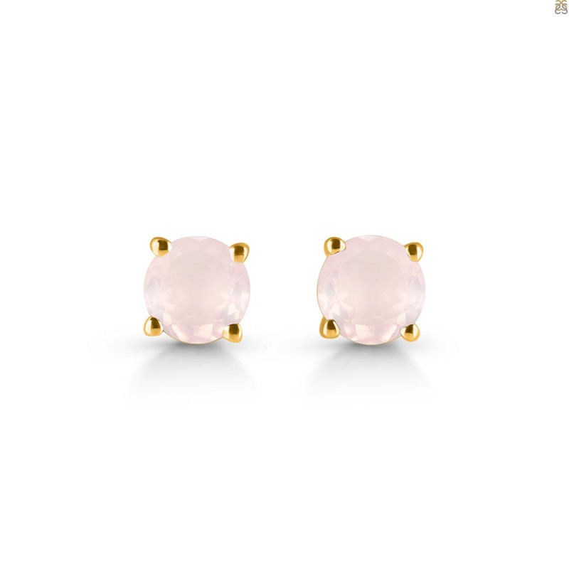 Rose Quartz Stud Earring RSQ-RDE-1435.
