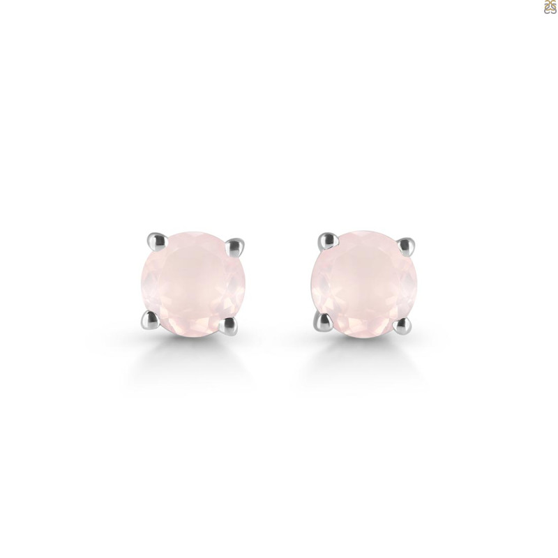 Rose Quartz Stud Earring RSQ-RDE-1435.