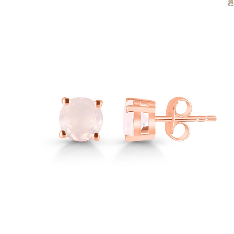 Rose Quartz Stud Earring RSQ-RDE-1435.
