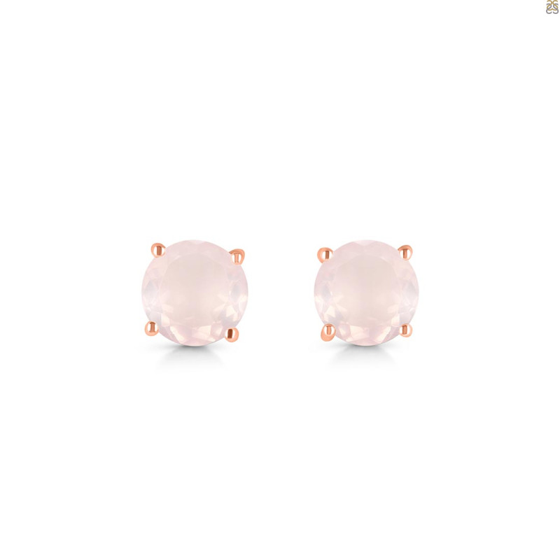Rose Quartz Stud Earring RSQ-RDE-1436.