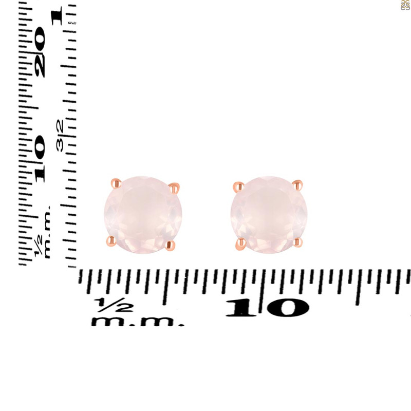 Rose Quartz Stud Earring RSQ-RDE-1436.