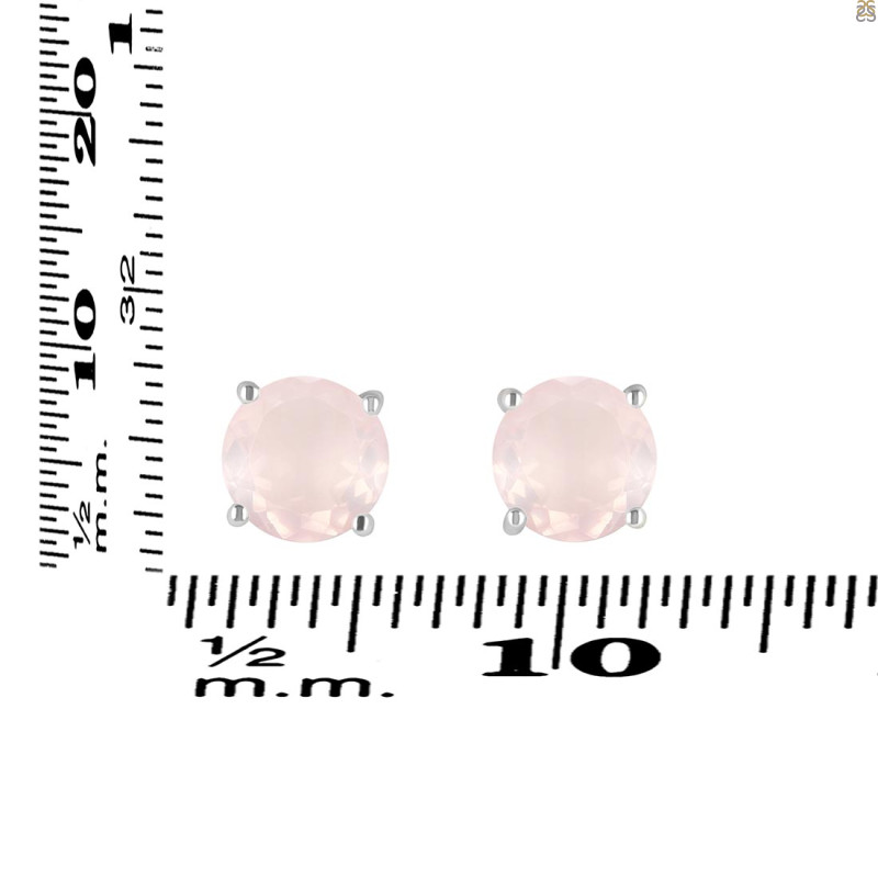 Rose Quartz Stud Earring RSQ-RDE-1436.