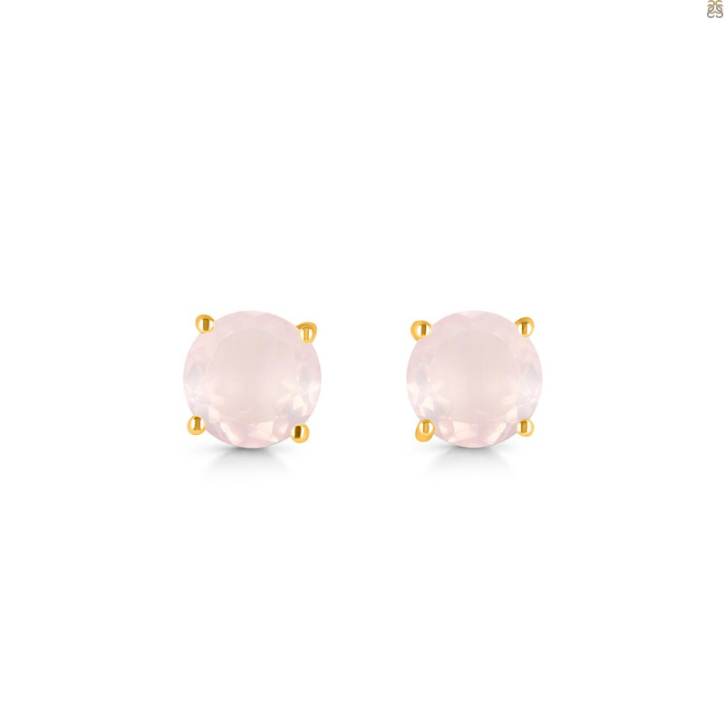 Rose Quartz Stud Earring RSQ-RDE-1436.