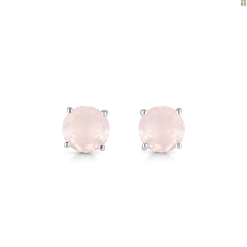 Rose Quartz Stud Earring RSQ-RDE-1436.