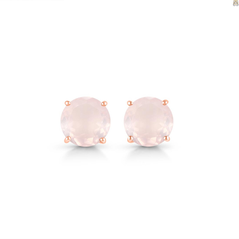 Rose Quartz Stud Earring RSQ-RDE-1437.