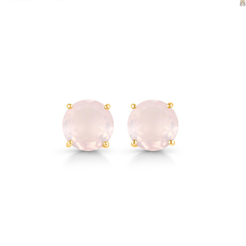 Rose Quartz Stud Earring RSQ-RDE-1437.
