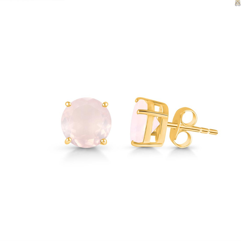 Rose Quartz Stud Earring RSQ-RDE-1437.