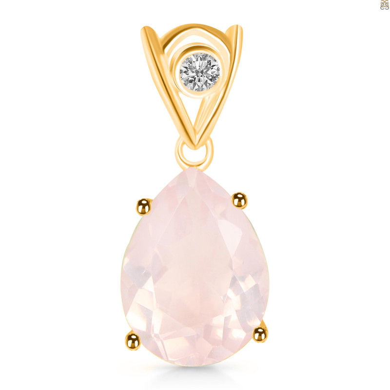 Rose Quartz Pendant RSQ-RDP-481-V-LOOP.