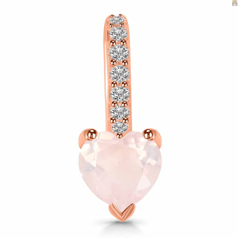 Rose Quartz & White Topaz Pendant RSQ-RDP-540.