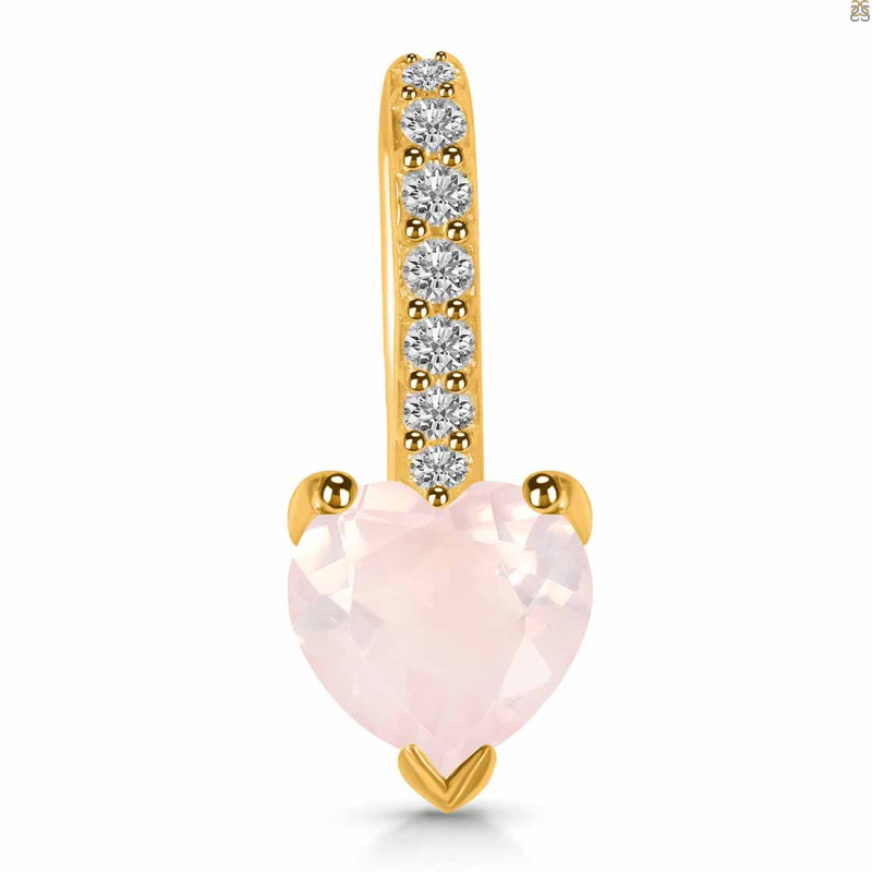 Rose Quartz & White Topaz Pendant RSQ-RDP-540.