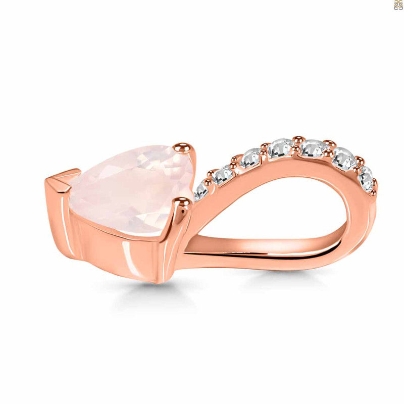 Rose Quartz & White Topaz Pendant RSQ-RDP-540.