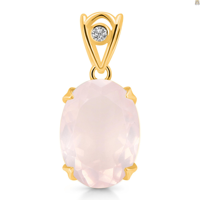 Rose Quartz Pendant RSQ-RDP-744-V-LOOP.