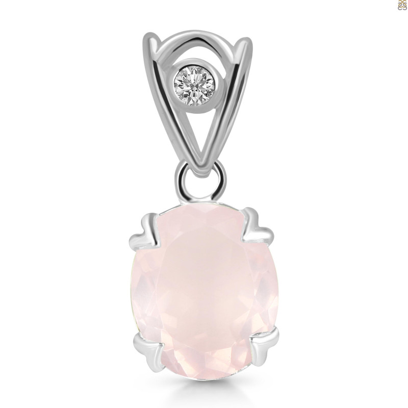 Rose Quartz Pendant RSQ-RDP-750-V-LOOP.