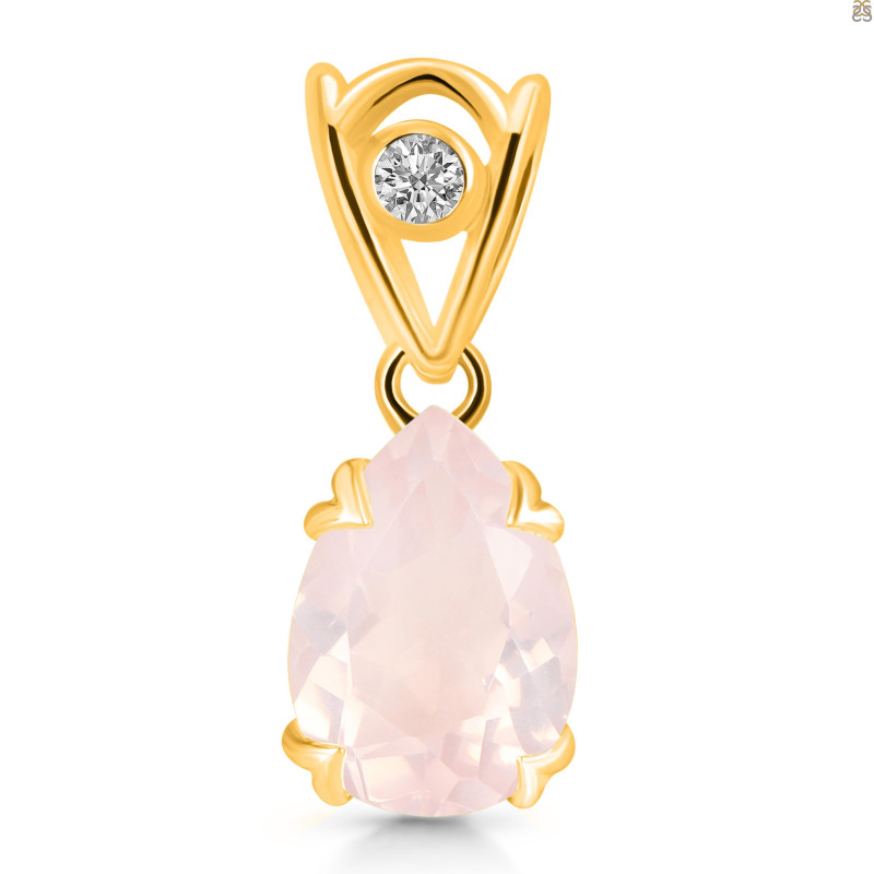 Rose Quartz Pendant RSQ-RDP-752-V-LOOP.