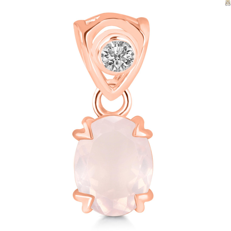 Rose Quartz Pendant RSQ-RDP-762-V-LOOP.