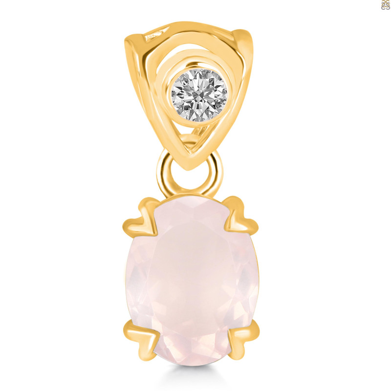 Rose Quartz Pendant RSQ-RDP-762-V-LOOP.