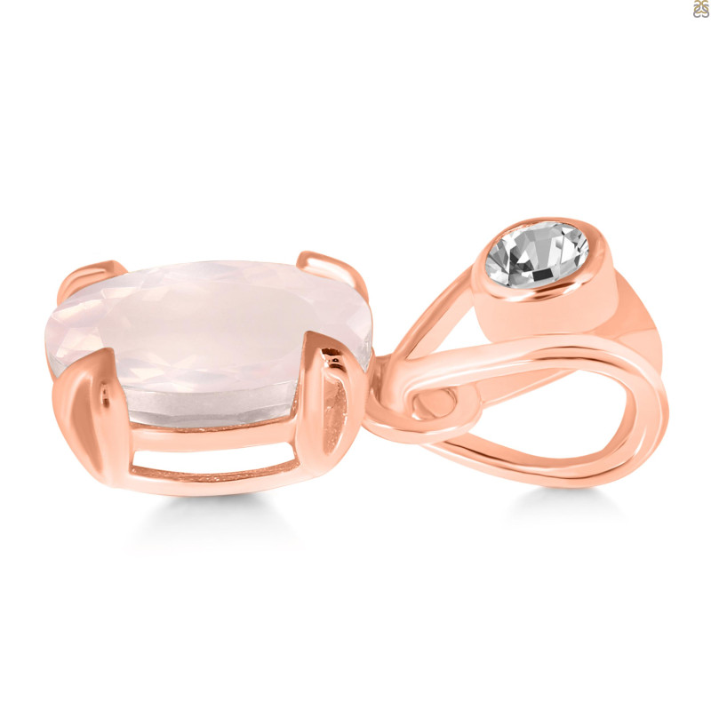 Rose Quartz Pendant RSQ-RDP-762-V-LOOP.