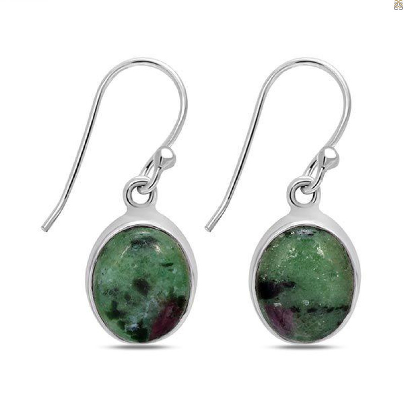 Ruby Zoisite Earring-E RZS-3-3
